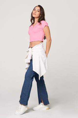 Ribbed Sheath Solid Top