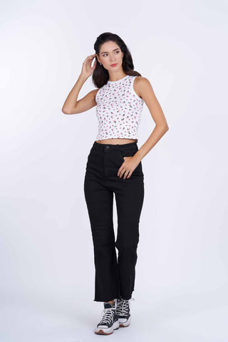 Women's Printed Cropped Tank Top