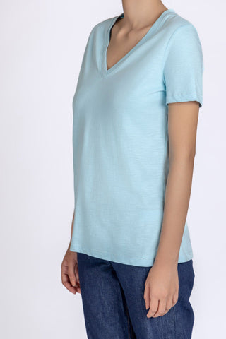 Women Solid V neck