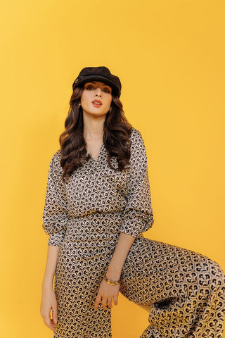 Women's Printed Wide Leg Trousers