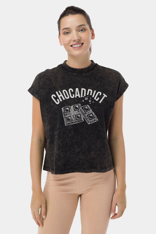 Illustrated Acid Wash T-Shirt