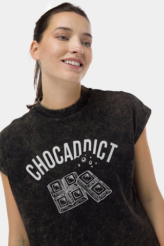 Illustrated Acid Wash T-Shirt