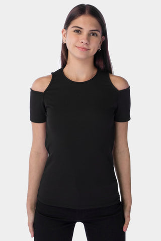 Rib Cut Short Sleeve T-Shirt