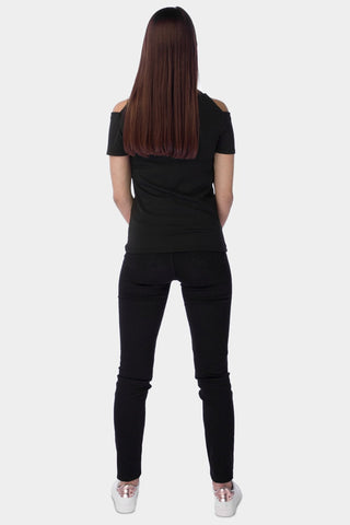 Rib Cut Short Sleeve T-Shirt