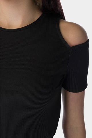 Rib Cut Short Sleeve T-Shirt
