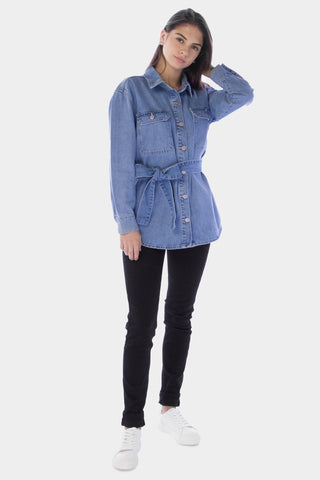 Tie Waist Shacket