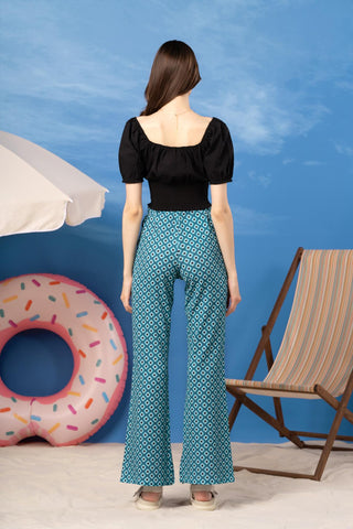 Solid Shirring Crop Top