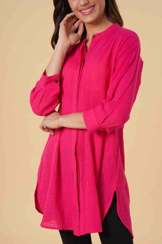 Solid Shirt Dress