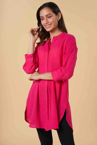Solid Shirt Dress