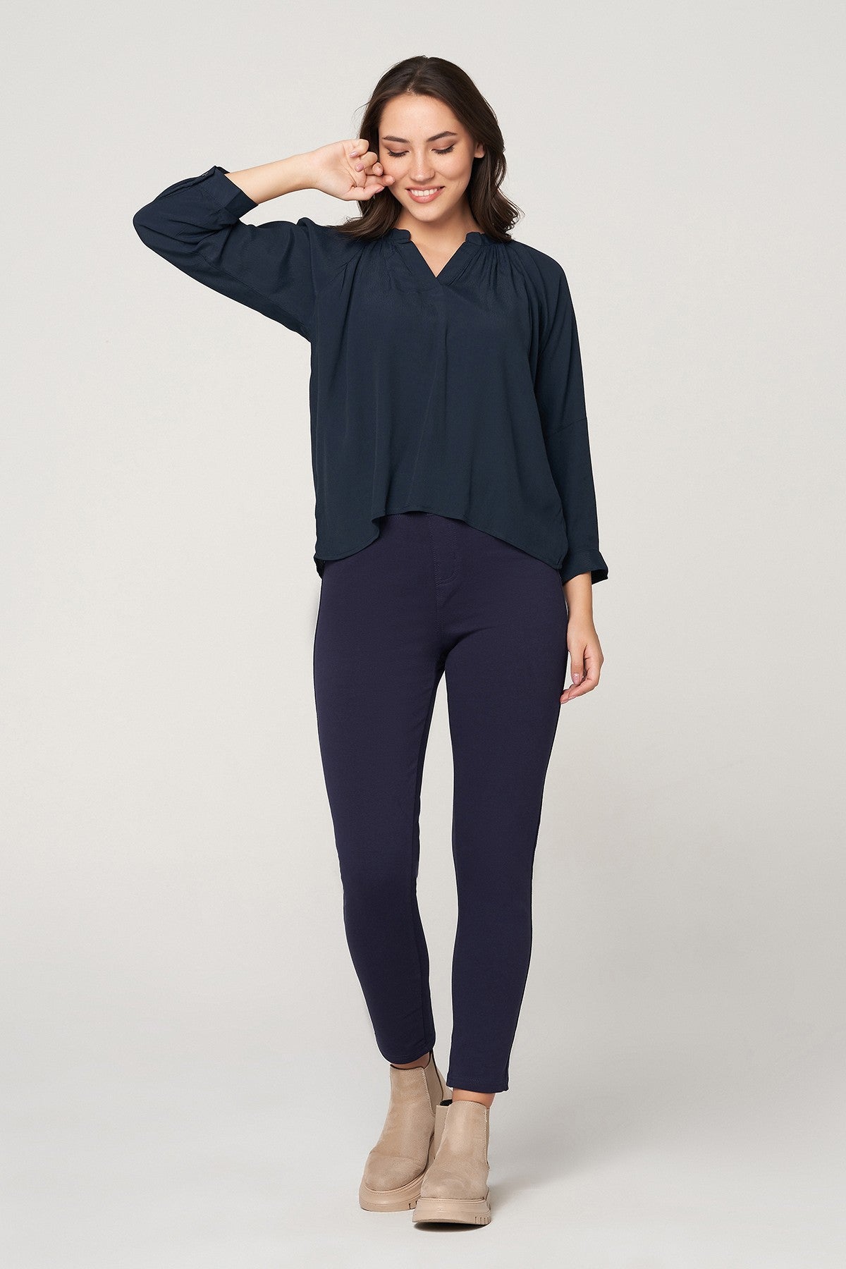 Solid Long Sleeves Top