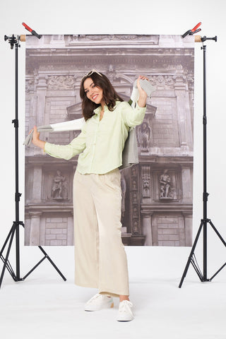 Solid Long Sleeves Cinched Top