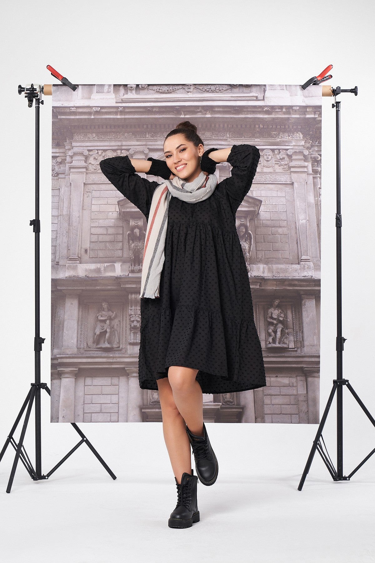 Textured Tiered Dress