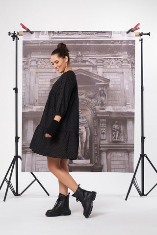 Textured Tiered Dress