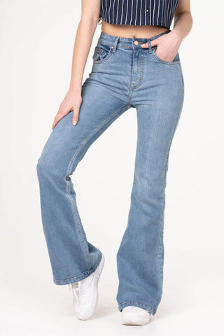 Light Wash Flared Jeans