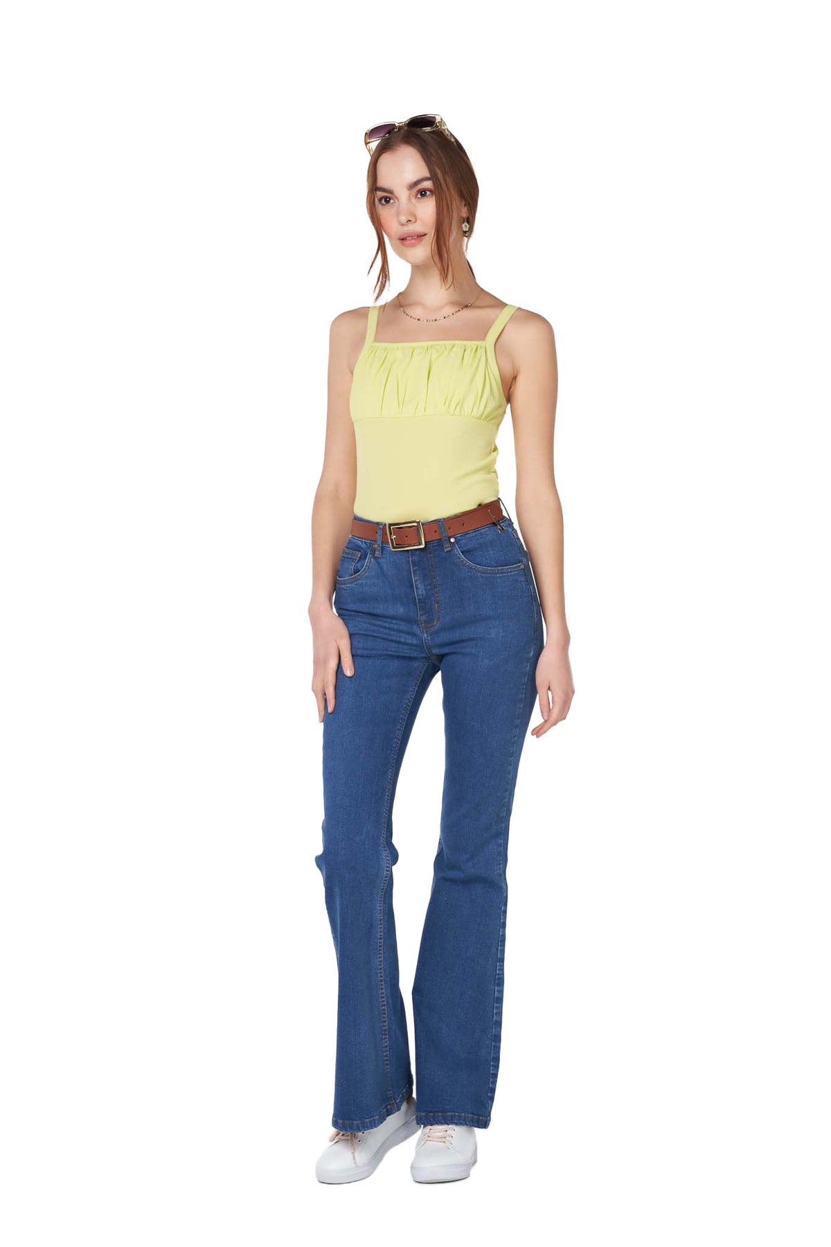 Medium Wash Flared Jeans