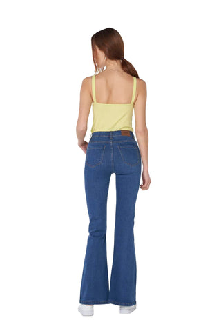 Medium Wash Flared Jeans