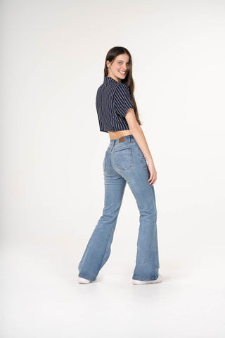 Lapel Collar Crop Top