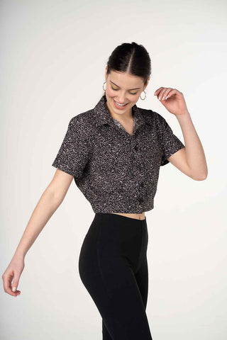 Button Down Crop Top
