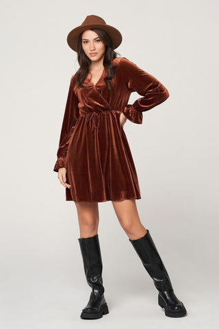 Surplice Midi Dress