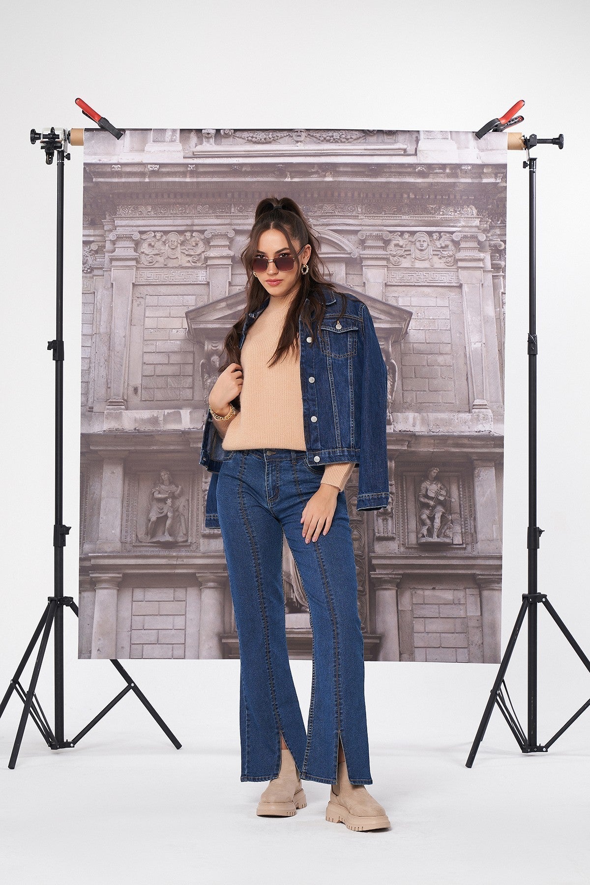 Medium Wash Boot Cut Jeans