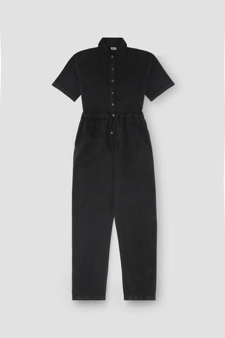 Solid Short Sleeve Jumpsuit
