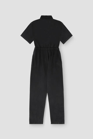 Solid Short Sleeve Jumpsuit