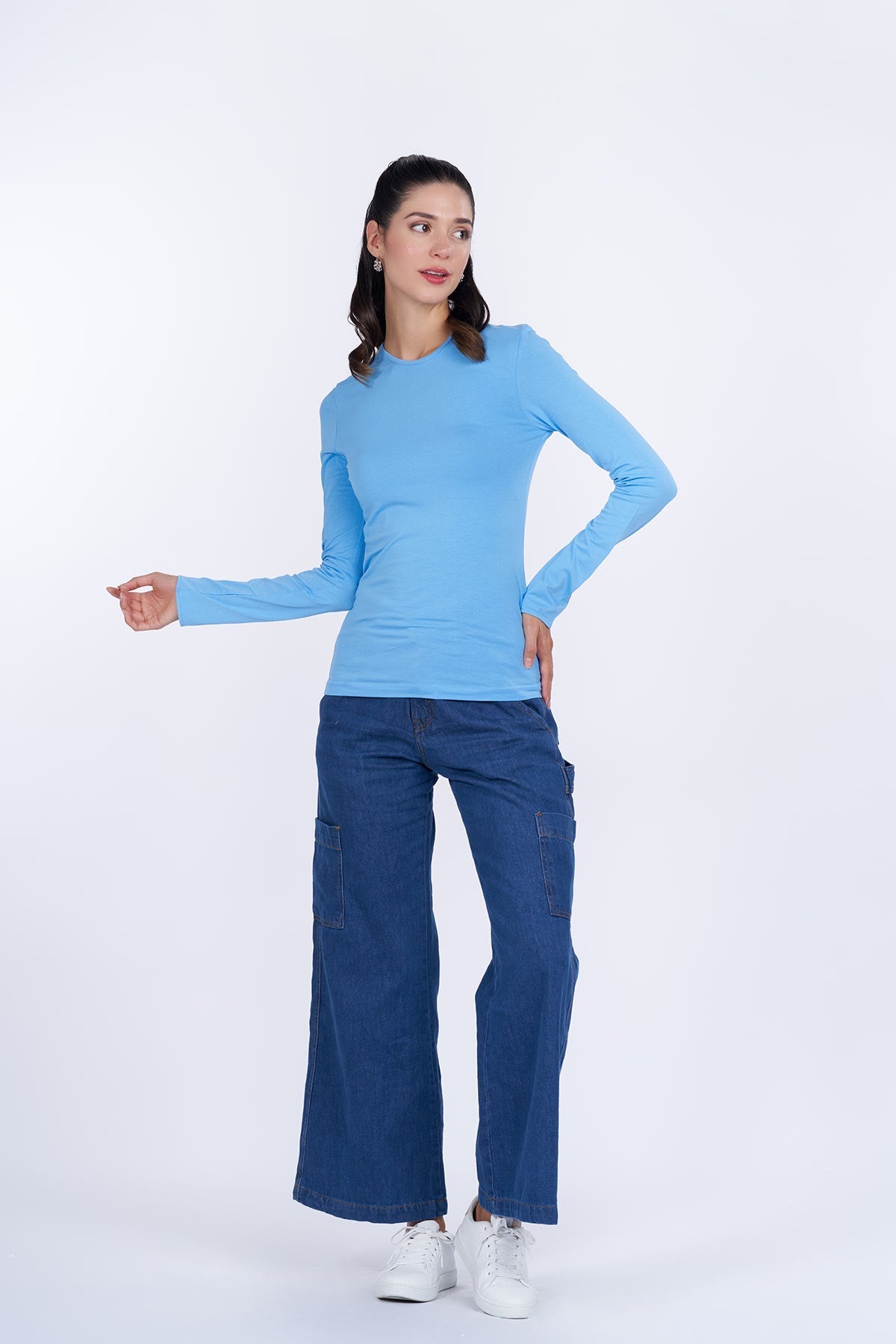 Women's Denim Cargo Pants