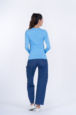 Women's Denim Cargo Pants