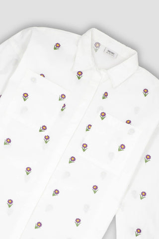 Embroidered Button Down Top
