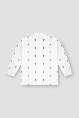 Embroidered Button Down Top
