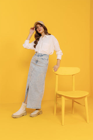 Women's Long Denim Skirt
