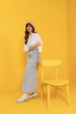 Women's Long Denim Skirt