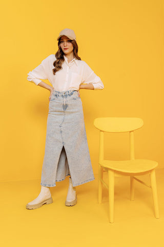 Women's Long Denim Skirt