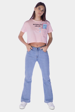 Flared Denim Bottom