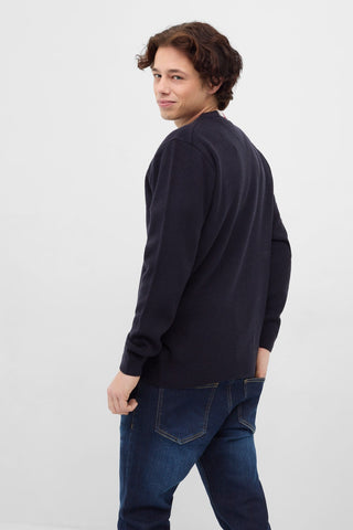 Solid Classical Textured Sweater