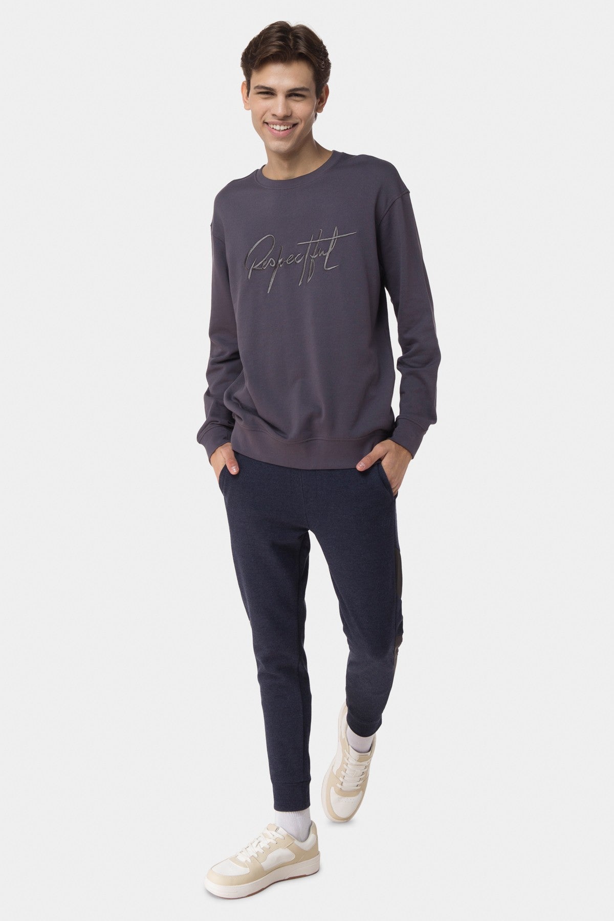 Colorblocked Panels Casual Jogger