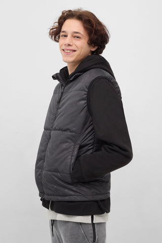 High Neck Monochromatic Gilet