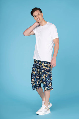 Floral Bermuda Shorts With Detachable Belt