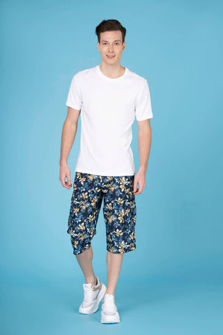 Floral Bermuda Shorts With Detachable Belt