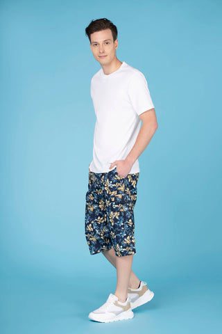 Floral Bermuda Shorts With Detachable Belt