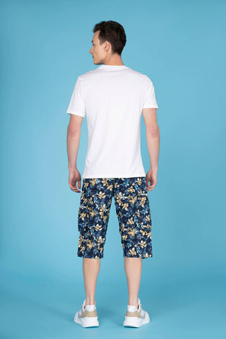 Floral Bermuda Shorts With Detachable Belt