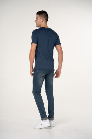 Medium Wash Distressed Skinny Fit Jeans