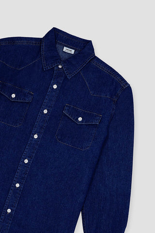 Dark Blue Denim Shacket