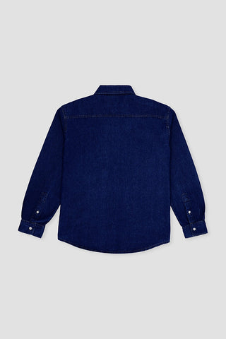 Dark Blue Denim Shacket