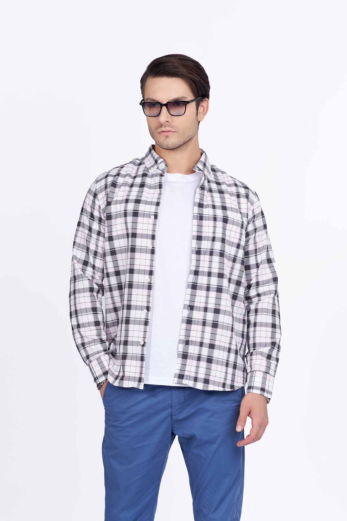 Men's Checked Button Down