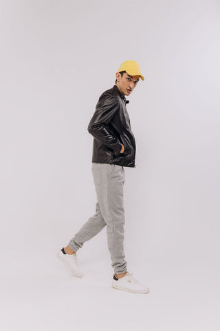 Men's Leather Biker Jacket