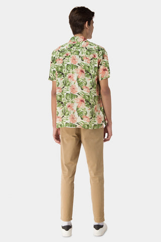 Floral Short Sleeve Casual Shirt