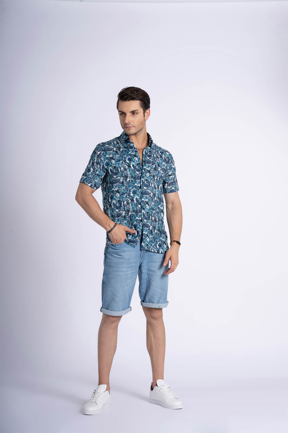Printed Button Down Shirt