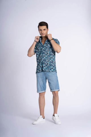 Printed Button Down Shirt