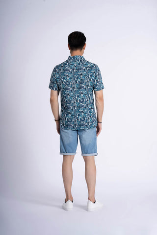 Printed Button Down Shirt